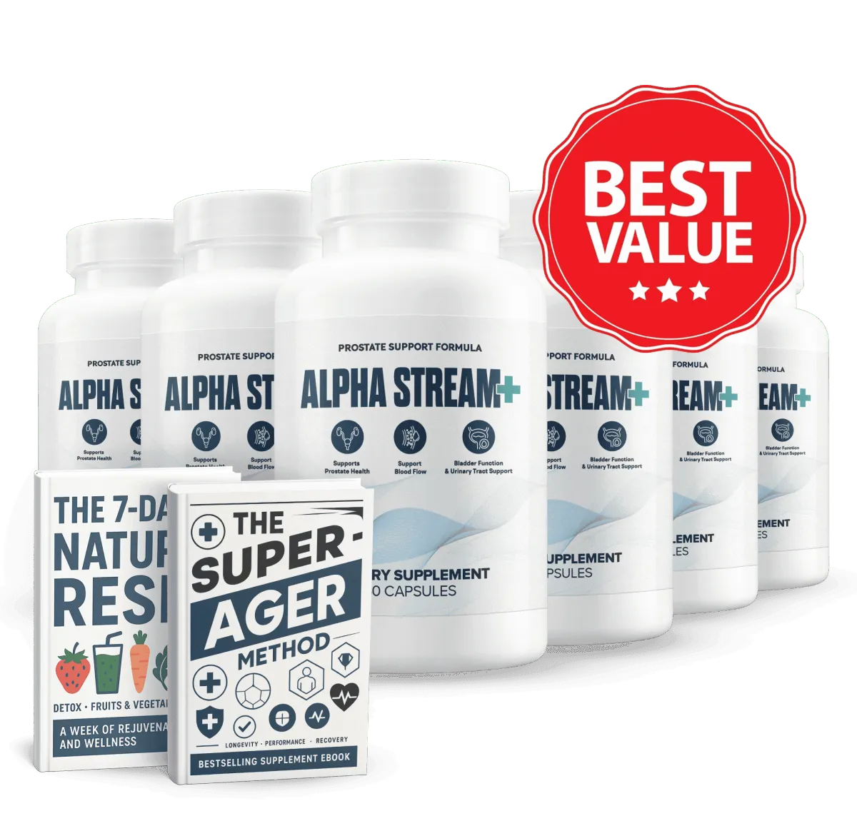 Alpha Stream Plus six bottles